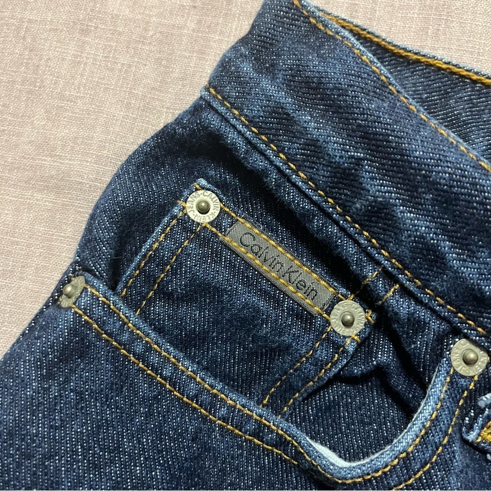Pristine Vintage 90s Calvin Klein Jeans Slim Straight Leg Dark Wash Size 4 CK - Picture 5 of 8